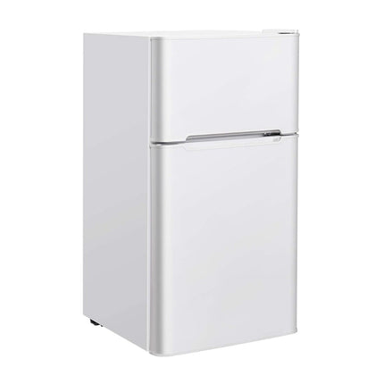 Réfrigérateur compact 90 L avec congélateur, deux portes, blanc