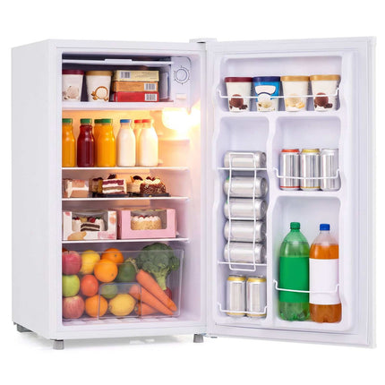 Mini-réfrigérateur blanc 98 L, 5 températures, éclairage LED, porte réversible