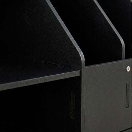 Organiseur de bureau A4 à compartiments – MDF noir
