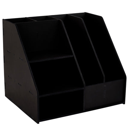 Organiseur de bureau A4 à compartiments – MDF noir