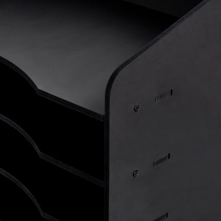 A4 Document Sorter, 6 Compartments, MDF, Black