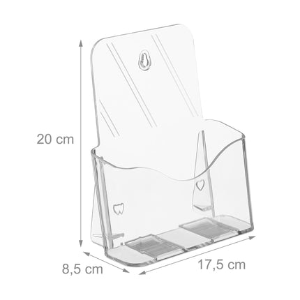 Lot de 10 supports transparents pour brochures A5