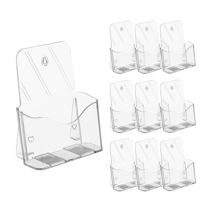 Lot de 10 supports transparents pour brochures A5