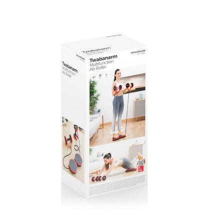 Bauchroller mit rotierenden Scheiben, elastischen Bändern und Übungsanleitung Twabanarm InnovaGoods