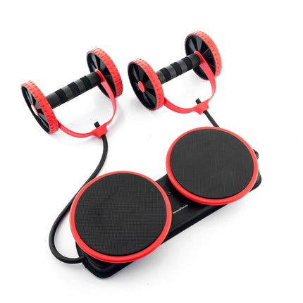 Bauchroller mit rotierenden Scheiben, elastischen Bändern und Übungsanleitung Twabanarm InnovaGoods