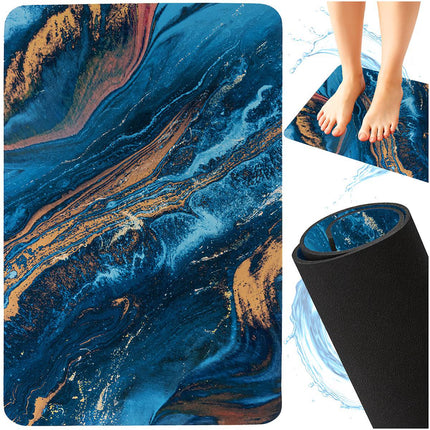 Tapis de bain absorbant et antidérapant 60 x 40 cm, séchage rapide