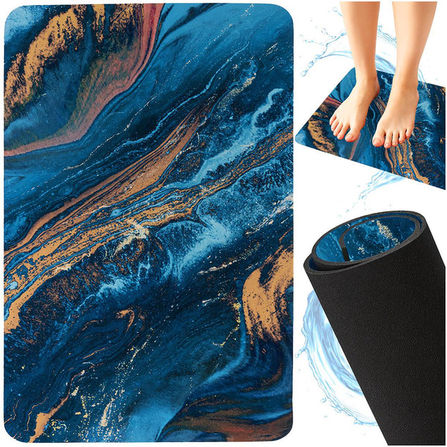 Tapis de bain absorbant et antidérapant 60 x 40 cm, séchage rapide