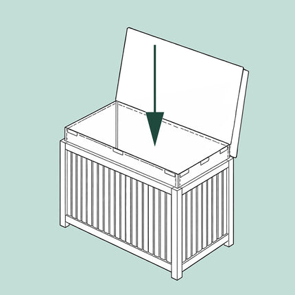 Akazien-Gartenaufbewahrungsbox, Mittel – Naturholz