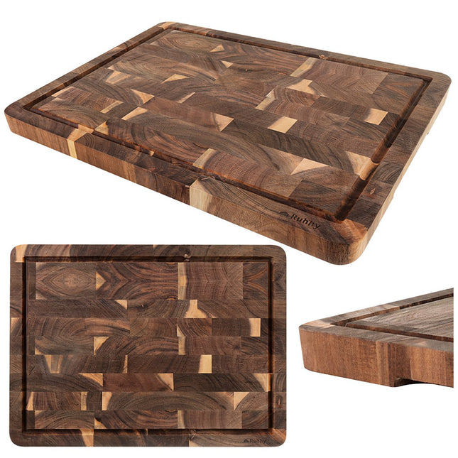 Schneidebrett aus Akazienholz 43x33x3cm – Dick und langlebig