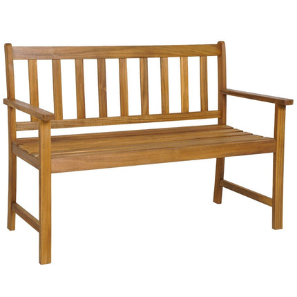 Banc de jardin en bois d'acacia, capacité de charge de 360 kg, 2 places