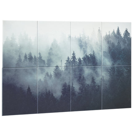 Acoustic Wall Panels, Self-Adhesive Polyester, 8-Pack
