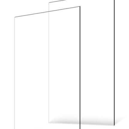 Acrylic Sheets, Clear, 24 x 48 in, 1/8 in, 2-Pack