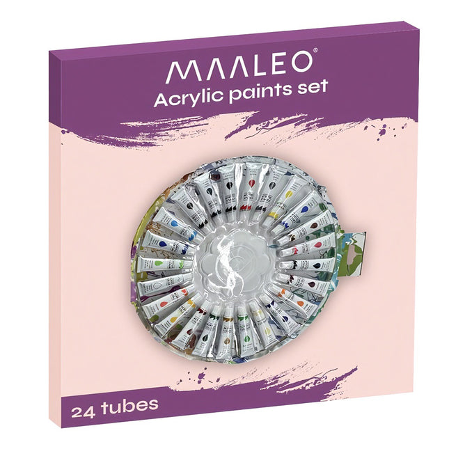Acrylfarben 12ml - 24er Set Maaleo 24725