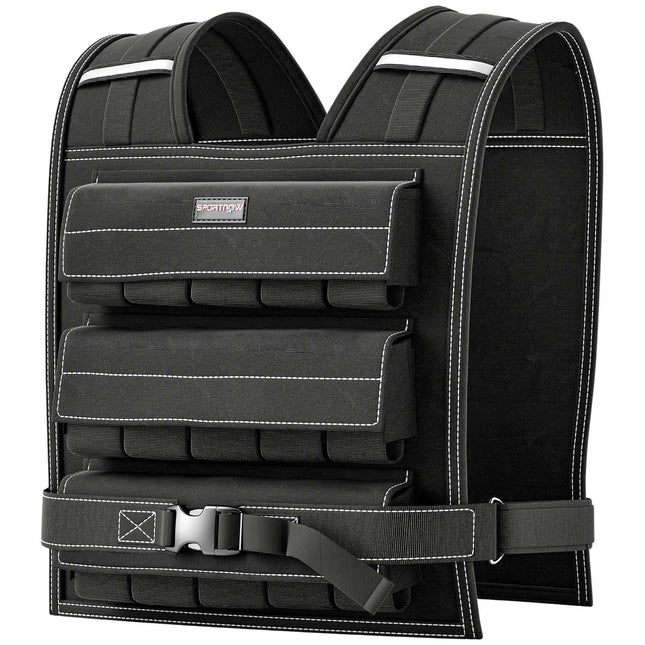 Verstellbare 20 kg Gewichtsweste mit Reflektorstreifen für Fitness