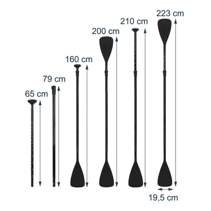 Verstellbares 2-in-1 SUP-/Kajakpaddel, Aluminiumschaft