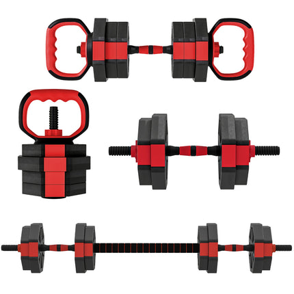 Ensemble d'haltères réglables 4 en 1, 15 kg pour les entraînements à domicile