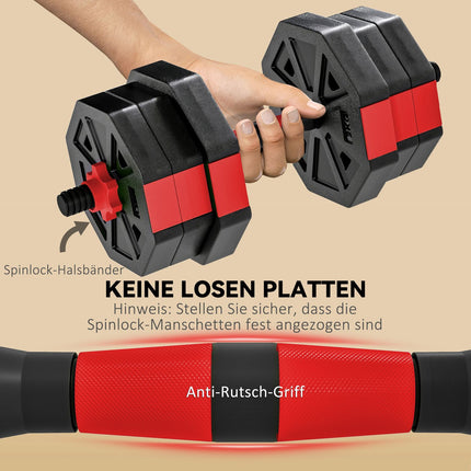 Verstellbares 4-in-1 Hantelset – 20 kg für das Heimtraining
