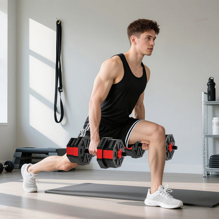 Verstellbares 4-in-1 Hantelset – 20 kg für das Heimtraining