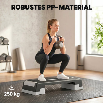 Verstellbares Aerobic-Step-Board, rutschfest, 3 Höhen 15-25 cm