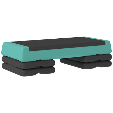 Stepper aérobique réglable avec surface antidérapante, vert