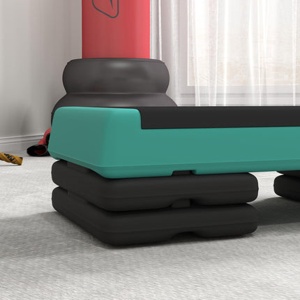 Stepper aérobique réglable avec surface antidérapante, vert