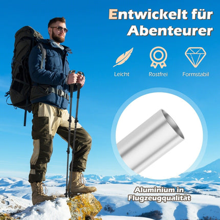 Verstellbare Aluminium-Trekkingstöcke mit Korkgriffen