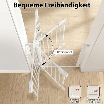 Barrière de sécurité réglable pour bébé, sans perçage, 75-82 cm, fermeture automatique