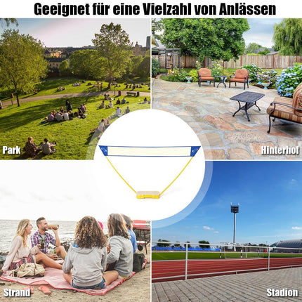 Filet de badminton et de volley-ball réglable, portable, 3 x 1,5 m