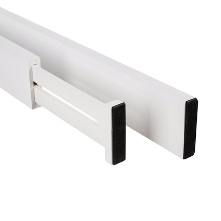 Organisateur de tiroir réglable en bambou, blanc, lot de 4
