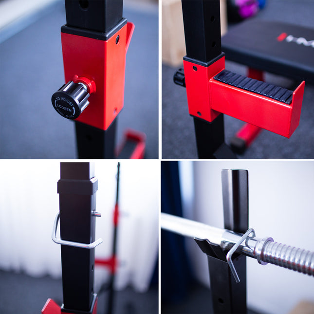 Verstellbare Langhantelständer – Gewichtheben, Home-Gym