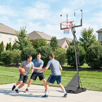 Panier de basket réglable de 2,45 à 3,05 m avec entraîneur de rebond
