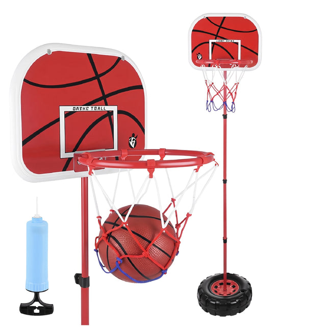 Panier de basket réglable avec panneau et ballon
