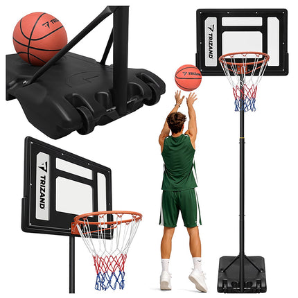 Verstellbarer Basketballkorb mit Brett und Ball