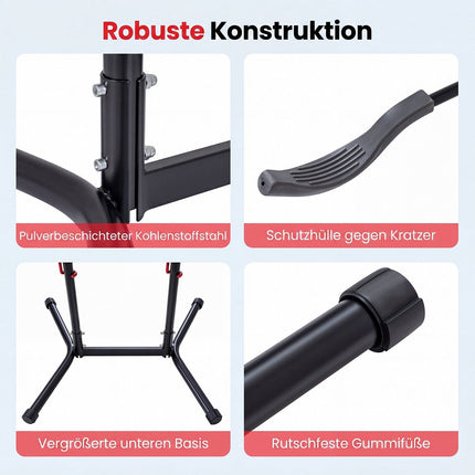 Verstellbarer Fahrradträger für 4 Fahrräder, Kohlenstoffstahl