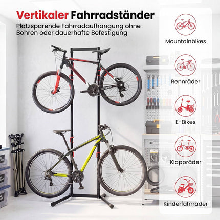 Verstellbarer Fahrradträger für 4 Fahrräder, Kohlenstoffstahl