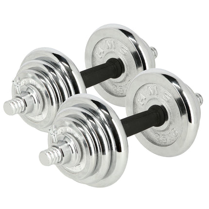 Verstellbare Chromhanteln mit Koffer, 20kg Set