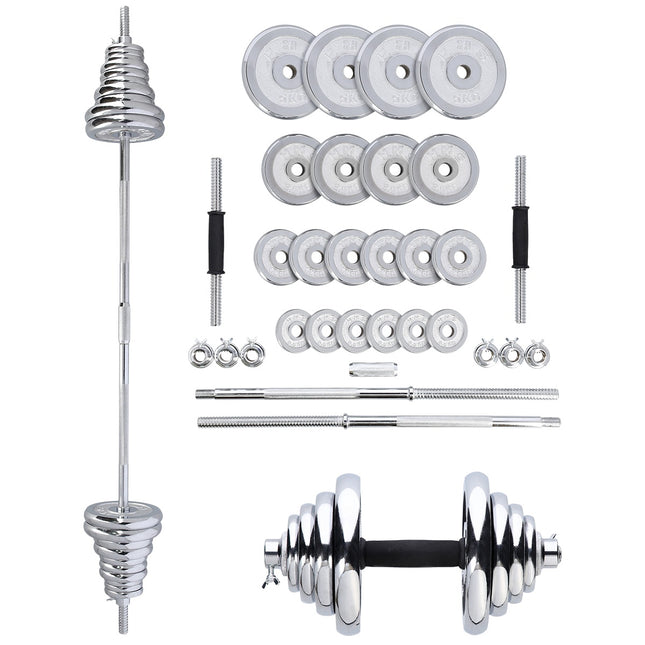 Verstellbare Chromhanteln mit Koffer, 50kg Set