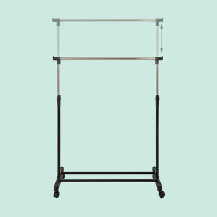 Portant à vêtements réglable sur roulettes - Hauteur réglable