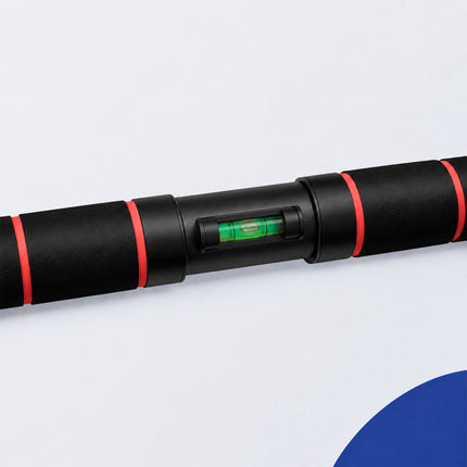 Barre de traction réglable pour porte, 87–100 cm, noir/rouge