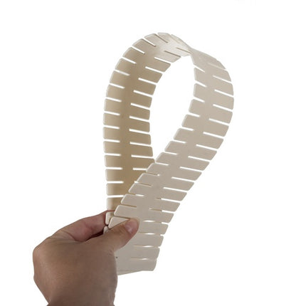 Verstellbare Schubladen-Organizer-Teiler, 4 Stück, Beige