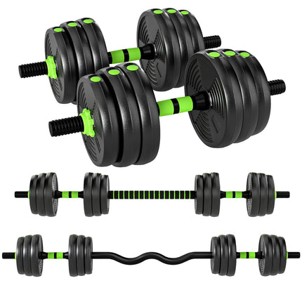 Ensemble d'haltères réglables 20 kg - Équipement de musculation 3 en 1 pour la maison