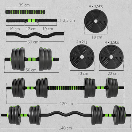 Verstellbares Hantelset 25KG – Krafttraining für zuhause