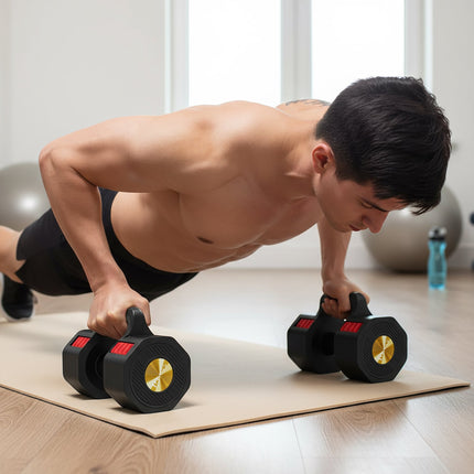 Haltère ajustable avec fonctions pompes et kettlebell