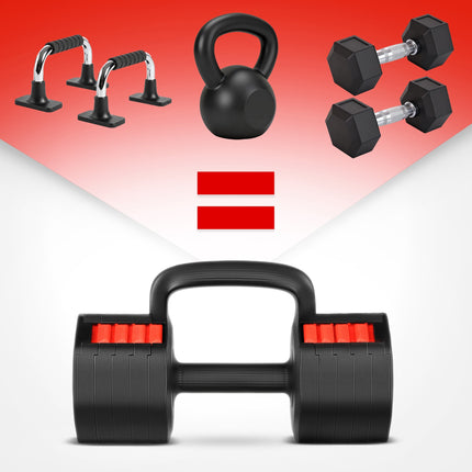Haltère ajustable avec fonctions pompes et kettlebell