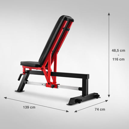 Banc de musculation réglable, 6 positions, capacité de 250 kg