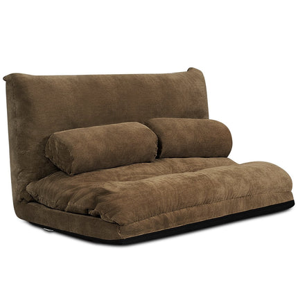 Verstellbarer Bodensofa-Sessel, 180x98x18 cm, Kaffeebraun