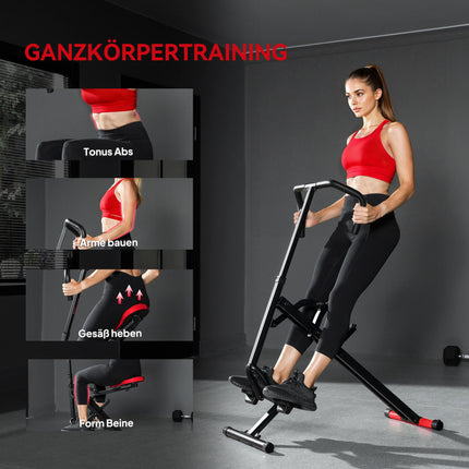 Verstellbares klappbares Ganzkörper-Trainingsgerät, Metall, Rot