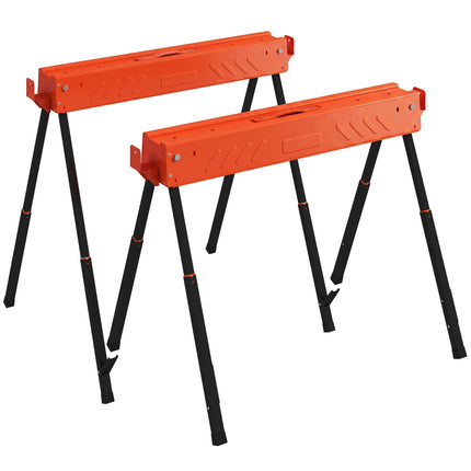 Tréteaux pliables et réglables, en métal, capacité de 250 kg, lot de 2