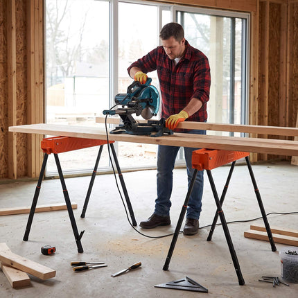 Tréteaux pliables et réglables, en métal, capacité de 250 kg, lot de 2