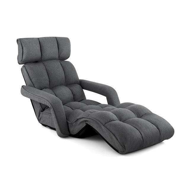 Verstellbares Klappsofa, dunkelgrau, 6 Positionen